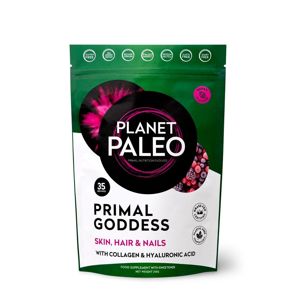 Primal Goddess Skin, Hair & Nails - Collagen - Collageen Poeder, Antioxidante Bessen en Hyaluronzuur - 210gr